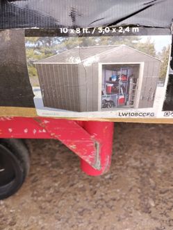 10x8 ft Metal Storage Shed Kit LW108CCFG