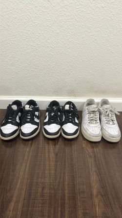 Nike Dunk Low Panda and Air Force 1