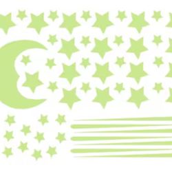 Glow In The Dark Blade Stickers Stars Moon Comets, 3 Sticker Sheets NEW!!