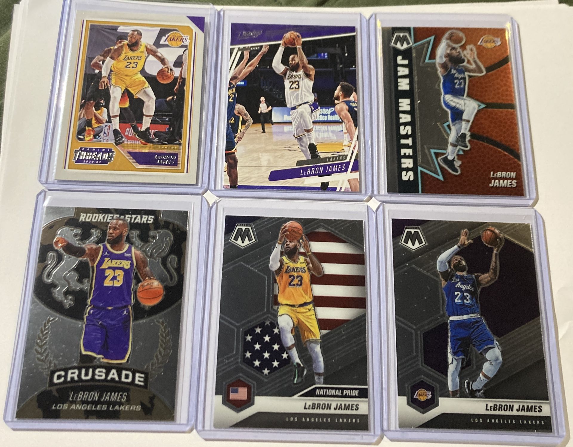 Lot Of 9 Lebron James Basketball Cards LA Lakers