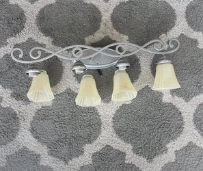 Pewter Bathroom 4 light Vanity Light Fixture