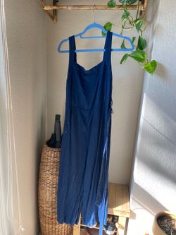 Lost + Wander Navy Blue Jumpsuit (Size L)