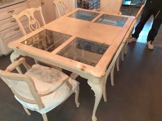 Dining room table and chairs