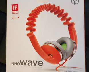InnoWAVE 1.0 Wired Over-Ear Headphones – Orange – Open Box / Never Used