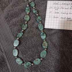 Sterling And Turquoise Necklace 