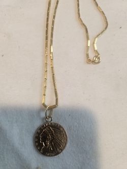18k chain 8 grams 22k coin 4.3 grams
