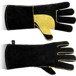 Cowhide gardening work gloves stab-proof dipped rubber wear-resistant planting flower