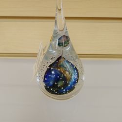 Glass Tear Drop / paper weight - $9.99 ( NEW ) blue