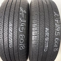2 Tires 245 60 18 Kumho Crugen Hp71 No Repairs