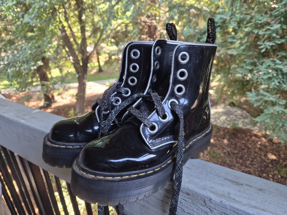 Molly Dr Martens Black Platform Boots