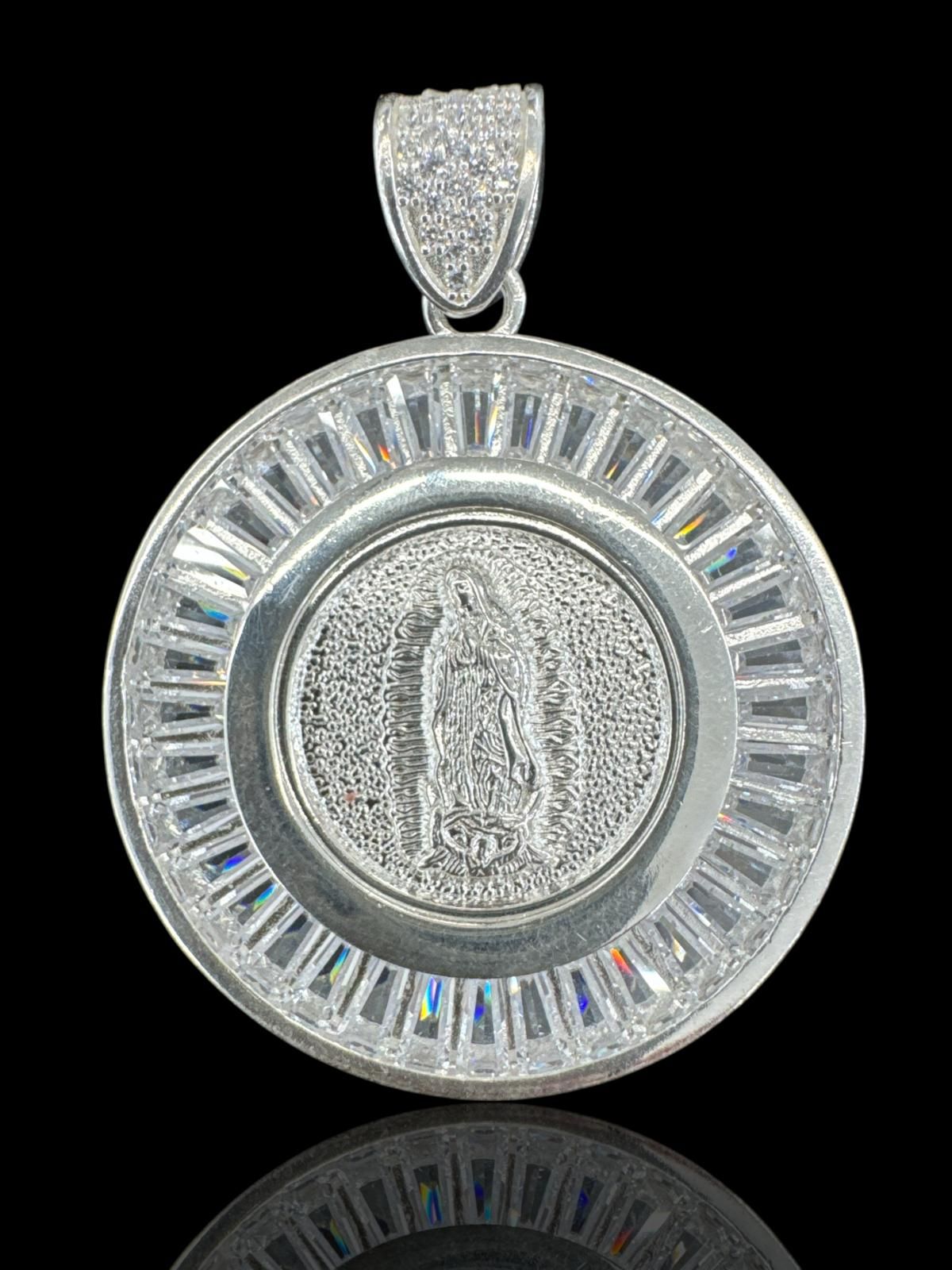 MEDALLA VIRGEN DE GUADALUPE PLATA 9.25