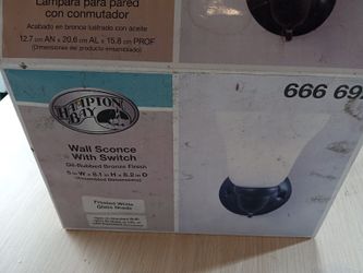 Hampton Bay Wall Sconce with Switch - Oil-Rubbed Bronze (New in Box)