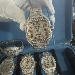 Burst Down Cartier Moissanite Watch 