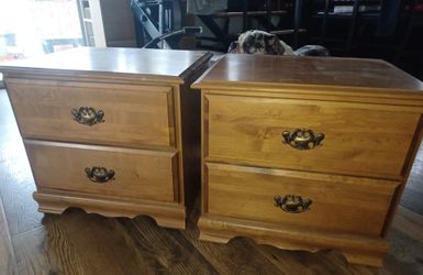 real wooden nightstands end tables