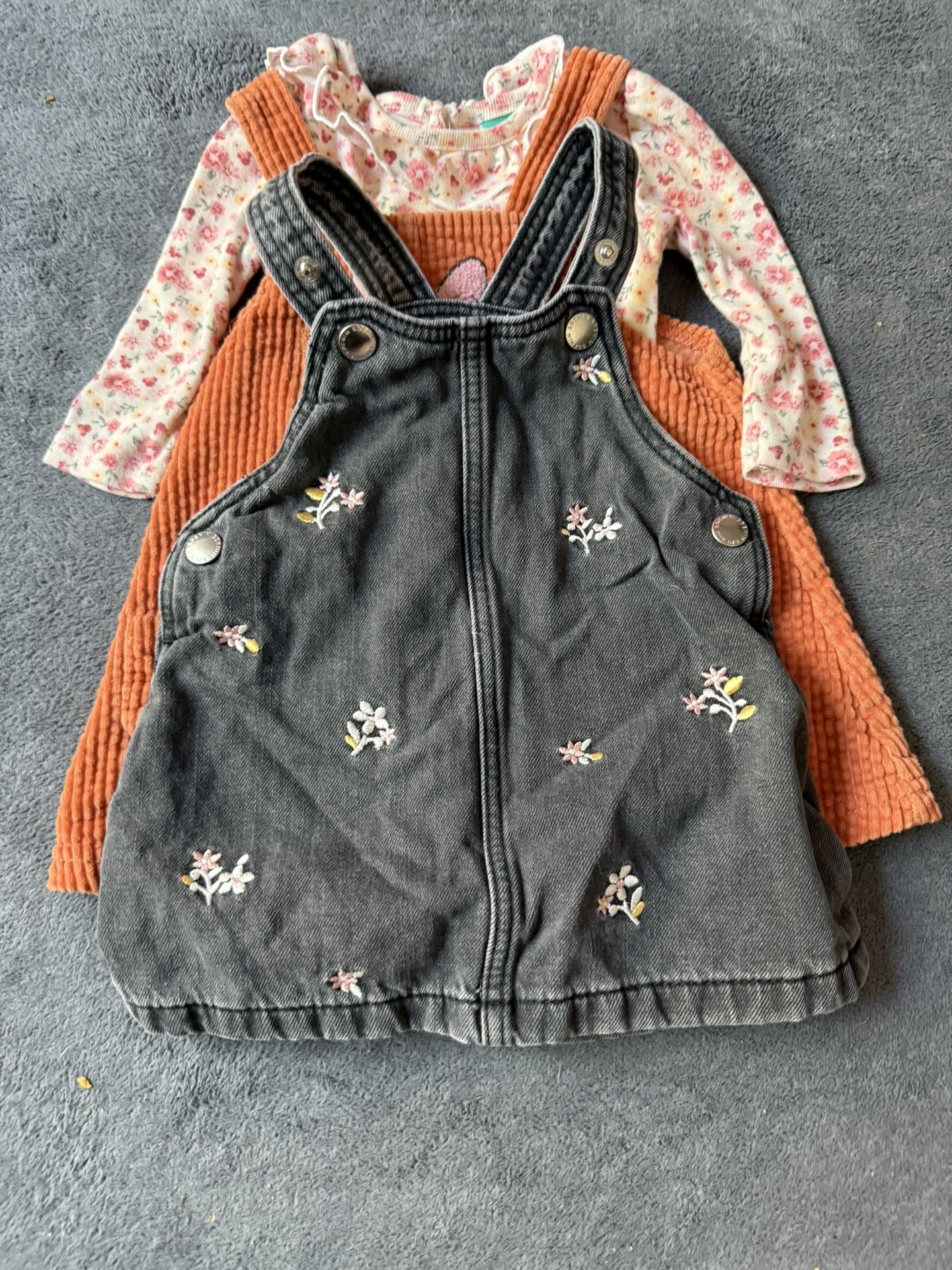 Two 3-6 Month Overall Dresses