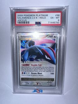 2009 POKEMON PLATINUM ARCEUS #98 SALAMENCE LV.X-HOLO PSA 6