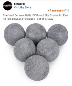 Ceramic Ball And Pebble Stone Set