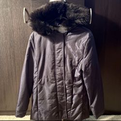 Fox Fur Trimmed Hood Jacket 