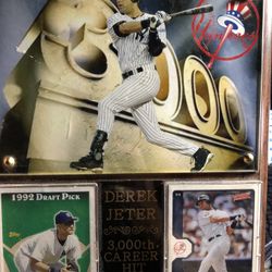 DEREK JETER 3,000 CAREER HIT PLAQUE
