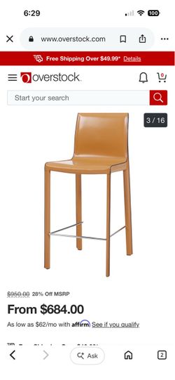 Leather bar/counter stools $150 set of two