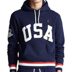 New USA Ralph Lauren Hoodie, Size Large 
