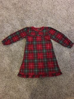 Flannel Christmas pajama dress size 4 t
