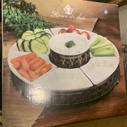 Veggie And Dip Serving Platter/ Tray 