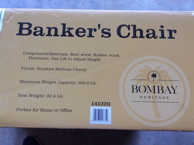 Banker's chair wood-new