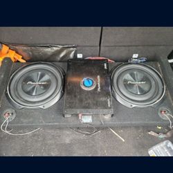 12" Subwoofer With Box And Amplifier