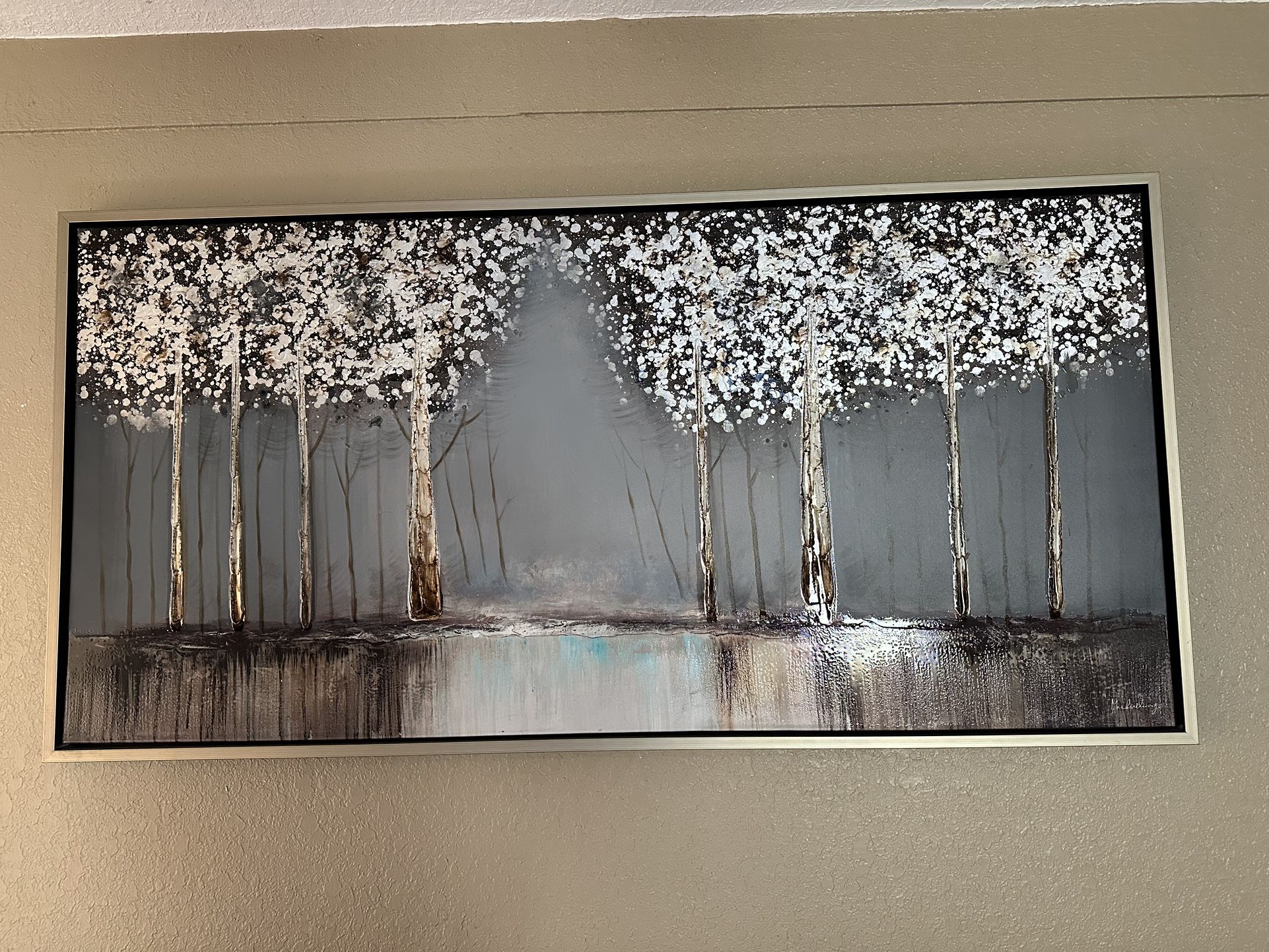 Cobalt Tree Canvas Wall Art 60x30