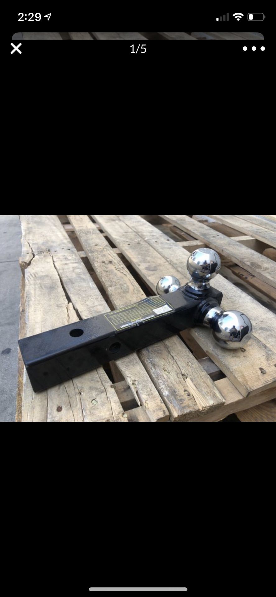 Tri-ball trailer hitch mount triple hitch ball 10000lbs solid 2” shank