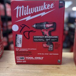 Milwaukee M18 18-Volt Lithium-Ion Brushless Cordless 1/2in. Compact Drill/Driver (Tool-only)