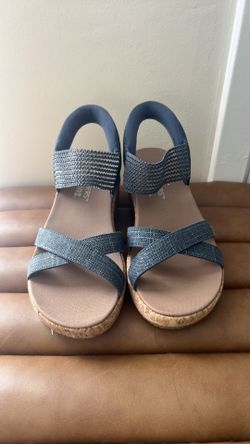 Skechers Women's Hands-Free Slip-ins Cali: Beverlee Lux Wedge Sandals.