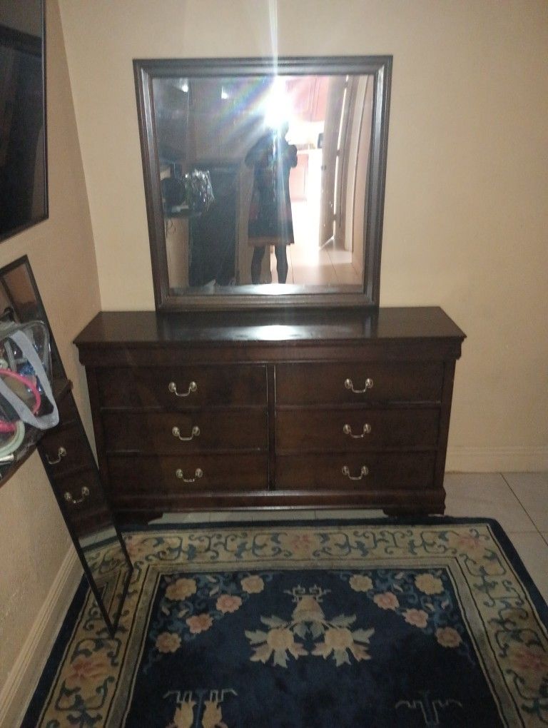 Mahogany Dresser and Mirror