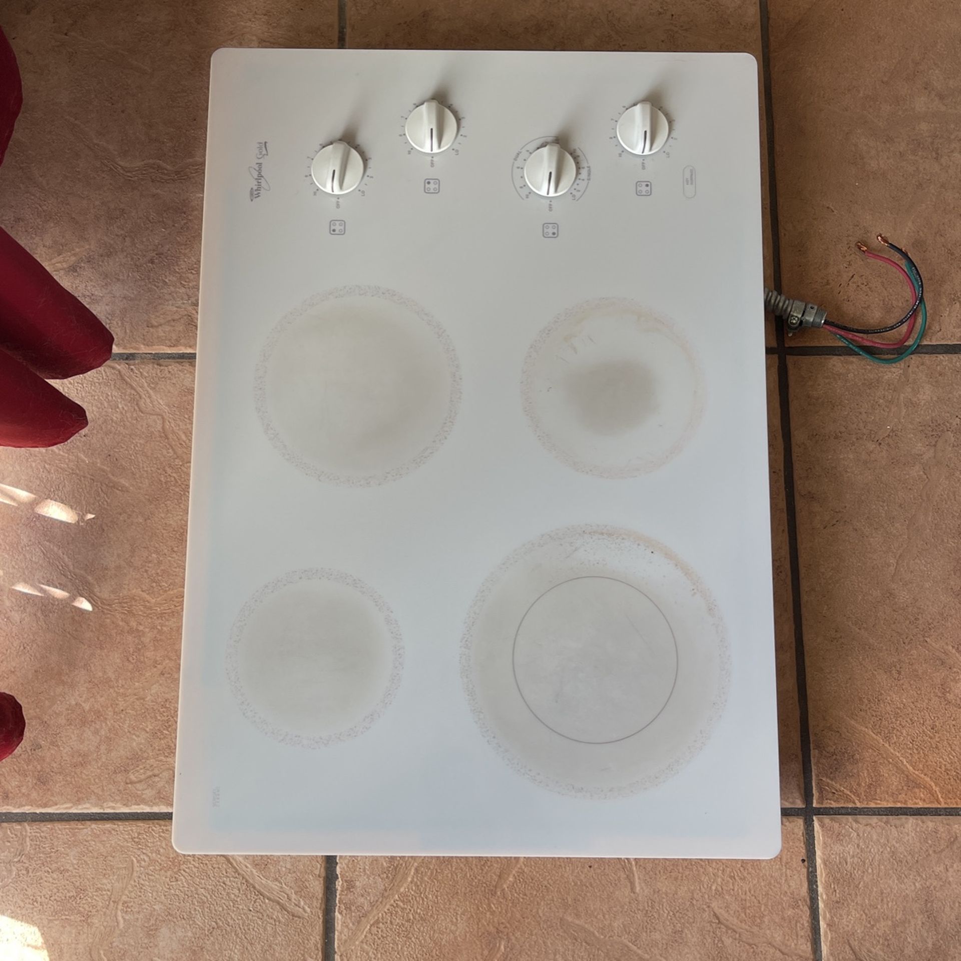 Whirlpool White Cooktop….