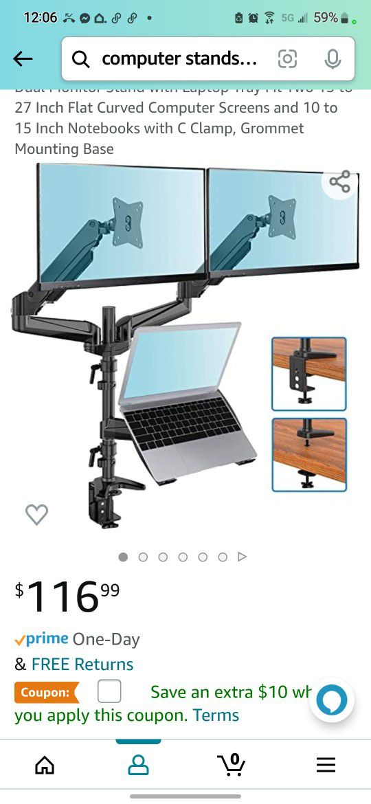 Dual Monitor Stand Heavy Duty