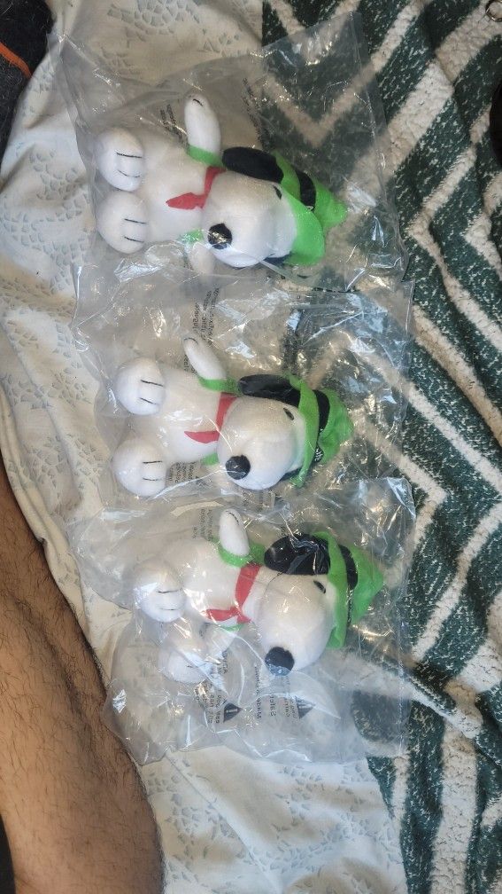 NEW Sealed MetLife Snoopy 6" Plush Beagle Scout Green Hat & Backpack 10 Each 3 Available