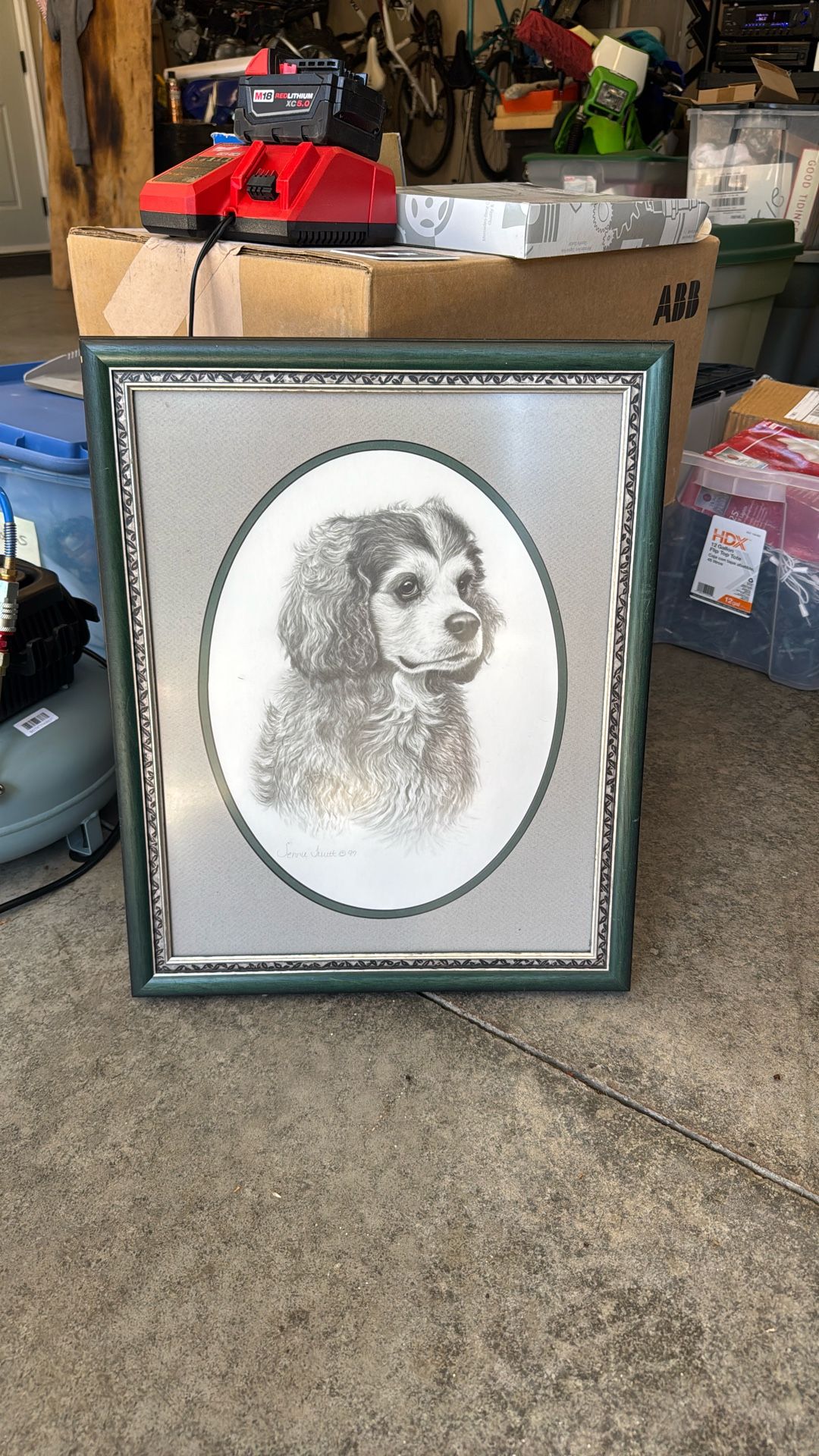 Pencil Sketched Art Cocker Spaniel