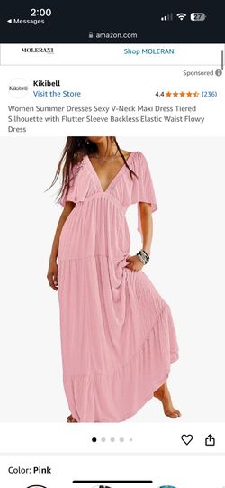Women Summer Dresses Sexy V-Neck Maxi Dress