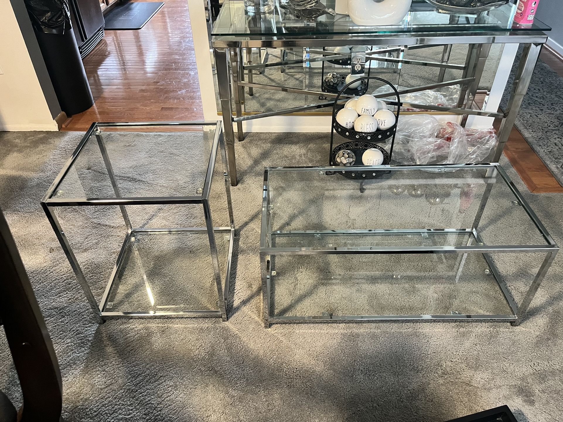 Glass Coffee Table & End Table Come Get Today