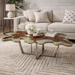 ONE-OF-A-KIND LIVE EDGE RESIN COFFEE TABLE