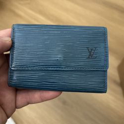 LV Blue Epi 6 Key Ring Case
