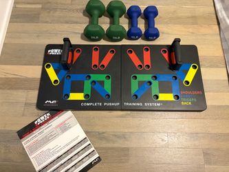 Home Workout Set – Dumbbells + Power Press Push Up System – $60 OBO