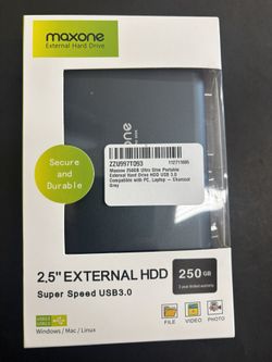 Maxone External Hard Drive Portable Ultra Slim HDD USB 3.0 for PC