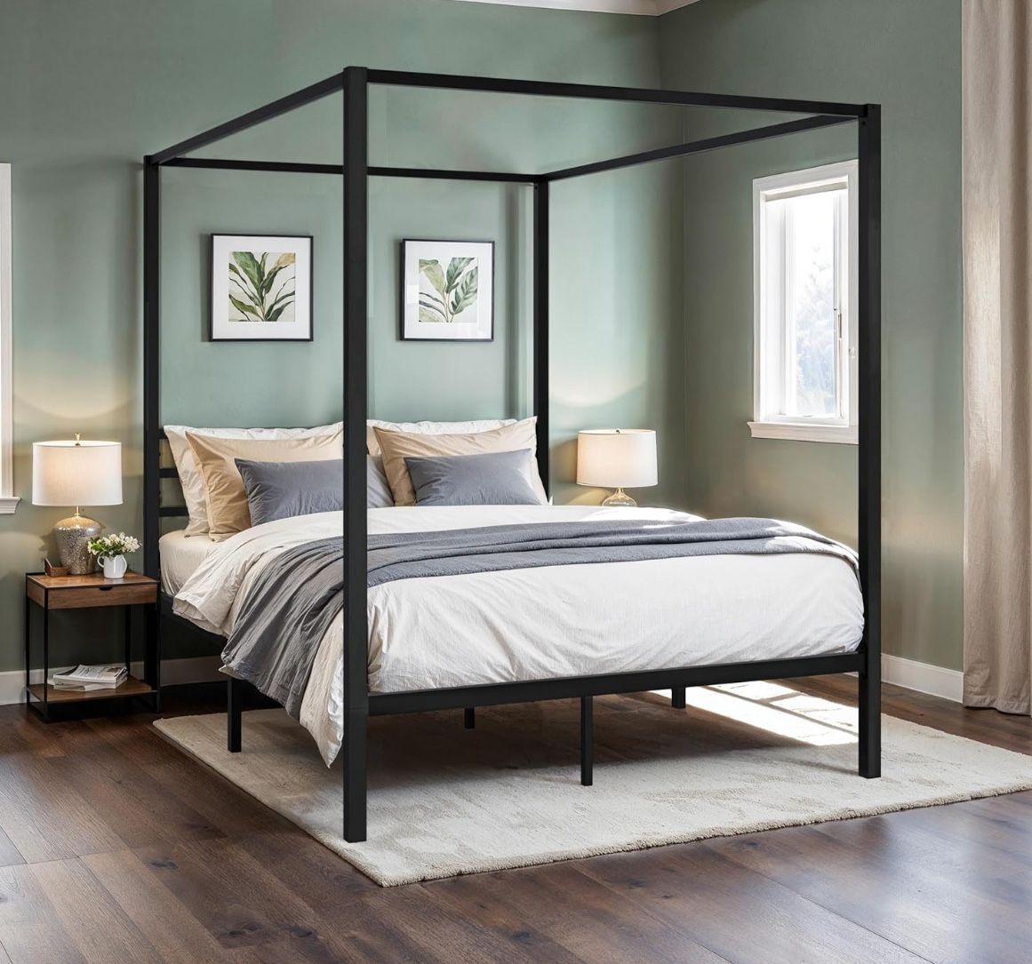 Queen Canopy Bed NEW