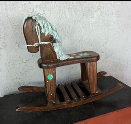 Wood rocking horse