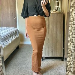 H&M ribbed bodycon maxi skirt