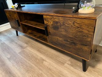 Rustic brown TV stand, 53 inch, like new