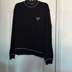 Men’s Emporio Armani Black Crewneck Sweater Size XL