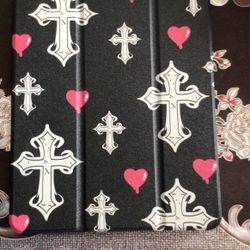 Black Cross Case , Pencil Slot , Multiple Color/ iPad Air Case 